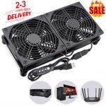 120mm Dual Cooling Fan Portable Cooler Silent DC 5V USB Computer Desktop PC Case