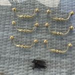 Vintage Brass Drawer Pulls Handles Set Of Six