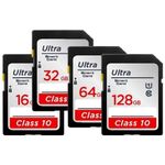 SanDisk Ultra SD Memory Card 16GB 32GB 64GB 128GB SDHC Class 10 Cameras UK