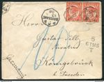 1906 Queensland Brisbane Postage Due, Taxe cover - Königsbrück Dresden Germany