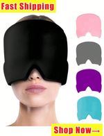 Ice Cap Tension Migraine Relief Heat Cold Therapy Mask Reusable Headache Ice Hat