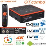 GENUINE DVB-S2/T2/C Combo 4K Satellite TV Receiver PVR Android Smart TV Box WiFi