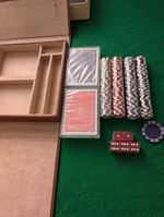 Mini Travel Poker Set 200 LEATHER Case Fun Small Casino Chips Las Vegas Cool