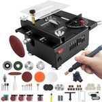 Portable Mini Table Saw 7-Speed Cutter Bench Cutting Machine Plastic Wood Metal