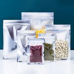 Clear Zip Lock Seal Bags Mylar Foil Bag Pouches Sweets Gift Zipper Resealable