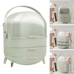 Large Make Up Organiser Cosmetic Vanity Case Skincare Drawers Storage Box, Green