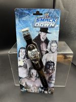 WWE WWF 2009 Smackdown Black Wrist Watch With Character Figure Face - BNIP