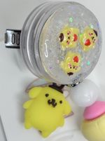 Pomponpurin ID Retractable Badge Reel  Yellow