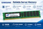 Samsung 16GB PC3L-10600R Server Ram DDR3 2Rx4 ECC Memory M393B2G70BH0-YH9Q8E