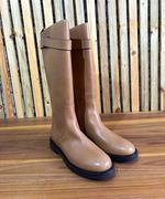 Tory Burch Women’s Brown Leather Knee High Turnlock Boots - UK 9 RRP £660