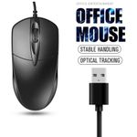 Wired Mouse For PC Laptop Computer Wheel-Black USB Optical Wired Mouse Scroll