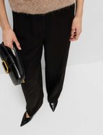 Marks & Spencer Womens Viscose Wide leg Trousers in Black - M&S