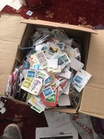 stamps 250g Kiloware random selection Not unfranked BUT. unfranked will be sent