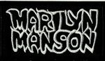 MARILYN MANSON logo - white on black - EMBROIDERED IRON/SEW ON PATCH - NEW