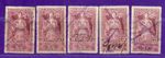 LATVIA LETTLAND LOT OF 5 REVENUE STAMPS 1930s 209