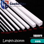 ABS Plastic Square Rod Solid Bar for Model Building DIY 250mm Length 1mm to 10mm