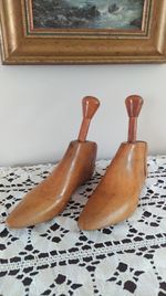 Antique Wooden Shoe Lasts Good Condition Apart From One Hinge Needs Repairing