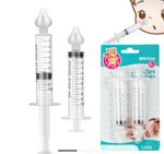 2Pcs Baby Nasal Aspirator 10ml Silicone Nasal Irrigator Reusable Suction New Mom
