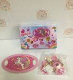 Unicorn Wooden Tea Set for 2-6 Year Old Girls... BOX WEAR/TEAR