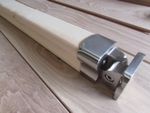 Stair Handrail Brushed Metal Rail to Newel Post Connectors Select Length Timber