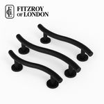 Matt Black Stainless Steel Curved Grab Rail – Bathroom Shower Safety Hand Rail