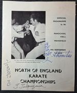 Signed Official Programme, North of England Karate Championships. Mansfield.