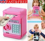 Piggy Bank Safe Money Box Bank Electronic Password Lock ATM Cash Coin Kids Gift