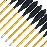 ALUMINIUM PISTOL CROSSBOW BOLTS GOLD PACK OF 12 24 36  6.5" 50lb 80lb