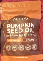 Nutrivo Pumpkin Seed Oil 3000mg Soft Gel Capsules Supplement 120 Capsules
