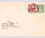 TRANSJORDAN Cover 1948 HEX CENSOR Amman New York  {samwells-covers}XW184
