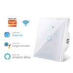 Smart WiFi Touch Light Switch No Neutral Required UK Alexa Google 1 2 3 Gang
