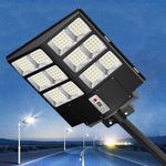 2000W Commercial LED Solar Street Light Motion Dusk-to-Dawn Outdoor Road Lamp