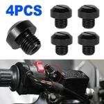 4x M10x1.25 Motorcycle Mirror Hole Blanking Plugs Screws Cap Universal
