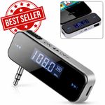 LCD 3.5mm FM Transmitter Car MP3 Player Wireless Audio Adapter for iPhone Samsun