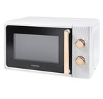 Goodmans Honeycomb White Rose Gold Microwave Glass Plate Tray