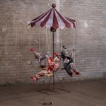 6ft Tall Clown Go-Round Animated Halloween Prop Decoration