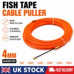 5m-30m Flexible Wire Cable Rod Electrician Push Puller Duct Fish Cable Tape Tool