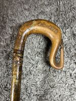 ANTIQUE 1918 SHEPHERDS CROOK HAND CARVED Market Stick Beautiful Unique