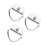 3Pcs Kids Police Hats White Reusable PP Cosplay Party Accessories