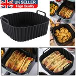 UK Air Fryer Silicone Basket Pot Bowl Baking Oven Reusable Tray Non-Stick Liners