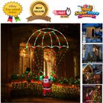 Multicolored 2.8ft Christmas Lights – 8 Modes & Detachable Santa for Festivities