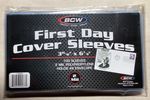 100 BCW First Day Cover Sleeves For #6 Covers, 2 Mil Crystal Clear New Unopened
