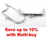 1 x Silver Plated Purse Frame / Bag Frame  Sew In or Glue - 10.5cm x 6cm