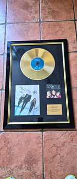 The Human League Gold Presentation Disc Framed, Autographed And Athenticated
