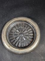 Vintage Leonardo Silver Plated Glass Base  Wine Bottle Coaster Dish 