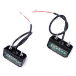 2x Waterproof Universal 6-LED License Number Plate Light Car Lorry Trailer Truck