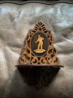 Antique 19th Century Sorrento Intarsia Inlaid Wood Wall Bracket Shelf