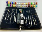 HAND CRAFTED FULLY LOADED FLY TYING KIT,UV GLUE,UV TORCH,TINSEL,FLOSS THREADS