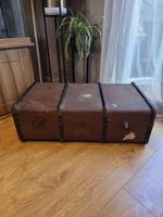 Large 1930s 1940s Steamer Trunk Travel Chest Ocean Liner Railway Luggage Storage