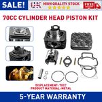 70cc Big Bore Cylinder Kit + Head for Piaggio NRG ZIP 2T AC Gilera Stalker 50 UK